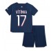 Paris Saint-Germain Vitinha Ferreira #17 Hjemmedraktsett Barn 2023-24 Kortermet (+ Korte bukser)